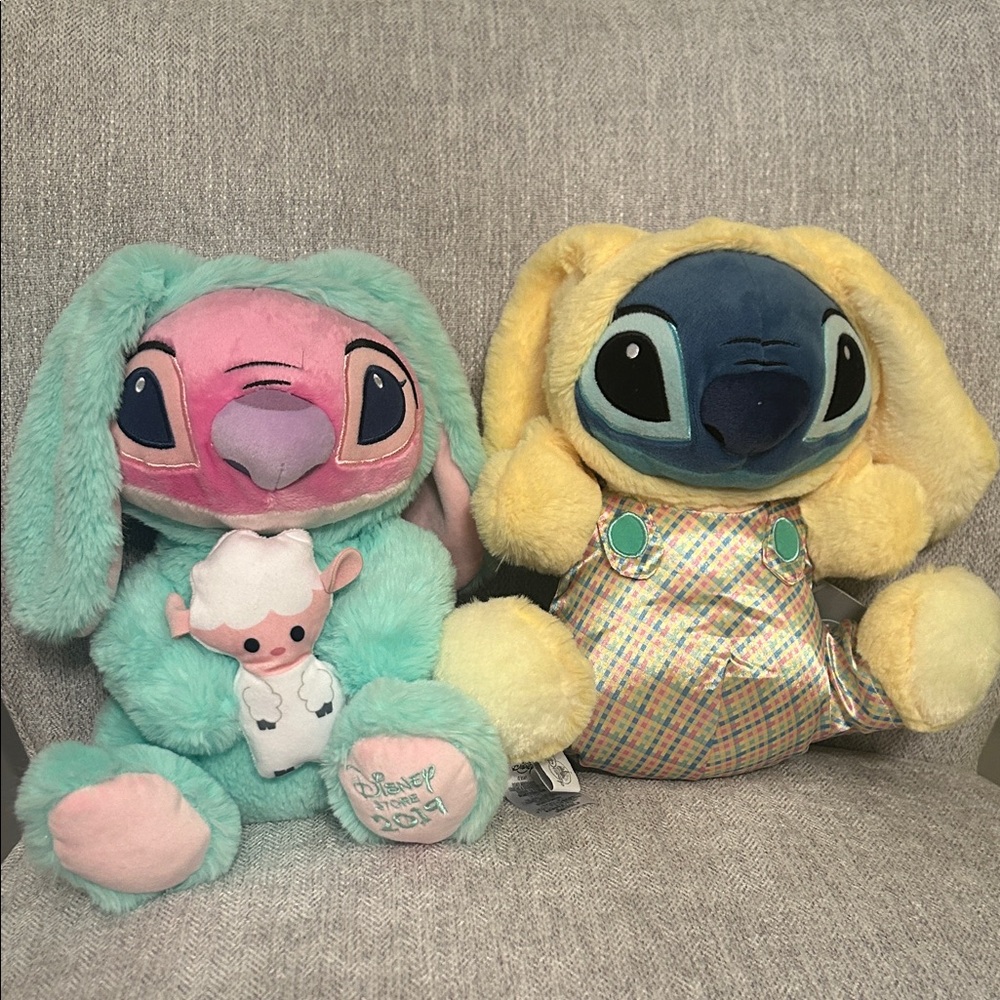 Disney Pastel Stitch and Angel Plush Pair